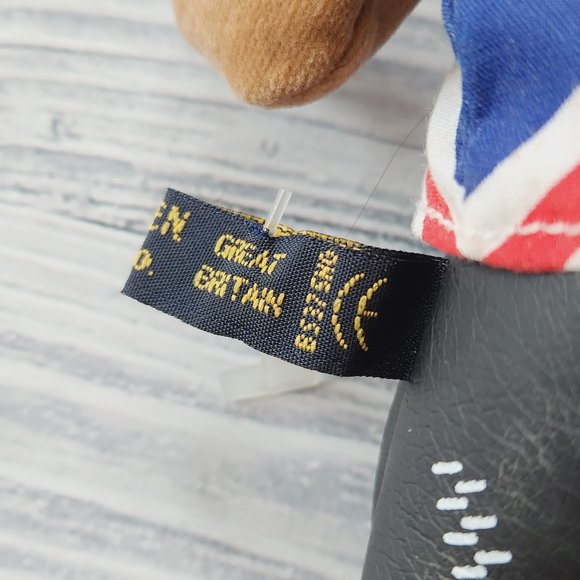 Vintage Velveteen Bear British London Great Britain Punk Bear Plush Tina Watson - Picture 5 of 6